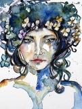 Demoiselle de la nuit. - Portraits à l'aquarelle...