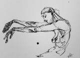 Plume 7 - Nus /plume et encre de Chine.