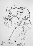 Plume 10 - Nus /plume et encre de Chine.