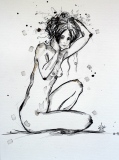 Léa 2 - Nus /plume et encre de Chine.