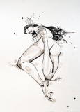 Léa 3 - Nus /plume et encre de Chine.