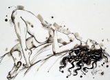 Léa 6 - Nus /plume et encre de Chine.