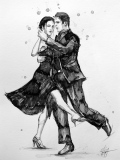 Tango 13 . Encre de Chine 30 X 40 cm . Disponible. - Tango / Encres de Chine.